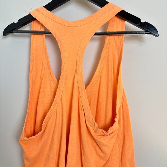 FREE PEOPLE Movement Oversized Keep Rolling Tank Top in Electric Orange Small - Picture 6 of 7